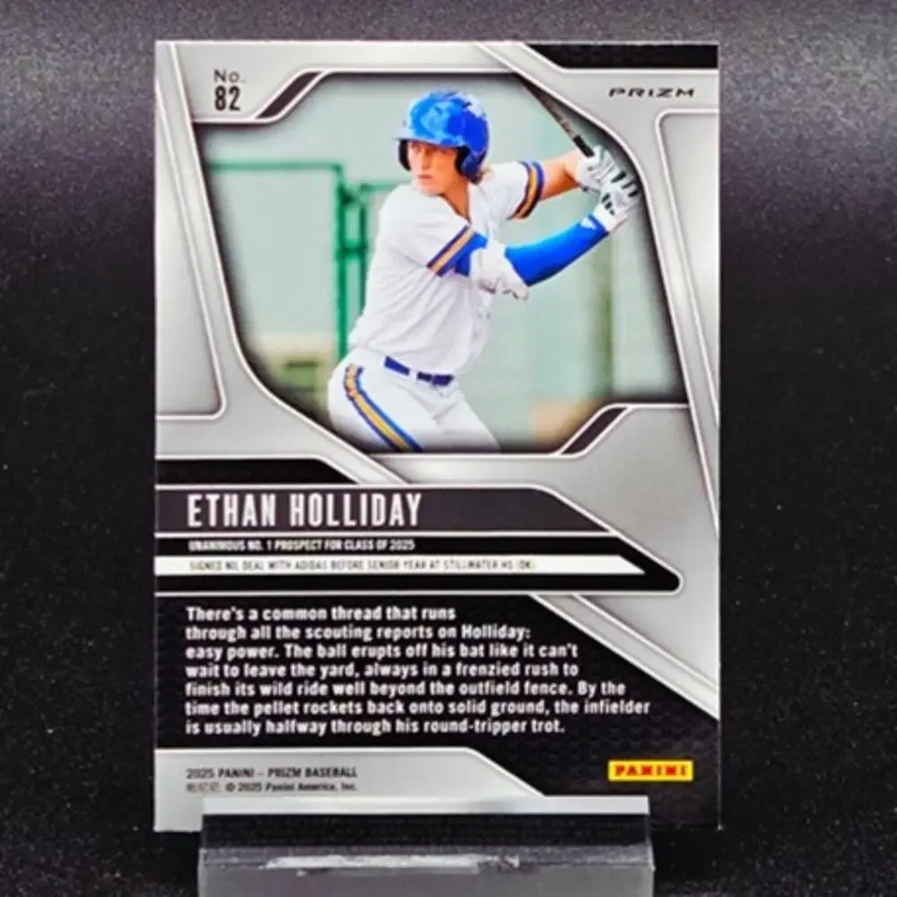 Ethan Holliday Crusade Pink Cracked Ice Prizm Colorado Rockies Top Prospect